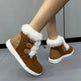 Fashion Suede Fleece Snow Boots Winter Warm Plush Round Toe Cotton Shoes Versatile Simple Short Boot For Women - EX-STOCK Canada