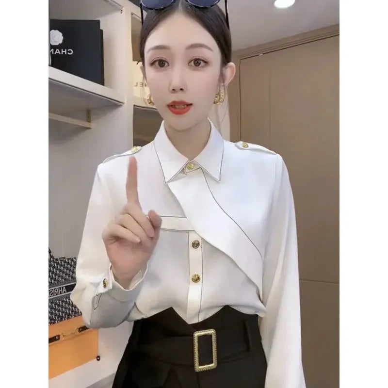Luxury Professional Business Cooperate Office blouse shirt  for women - EX-STOCK CANADA