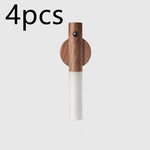 Auto LED USB Magnetic Wood Wireless Night Light Corridors Porch Lights PIR Motion Sensor Wall Light Cabinet Lamp - EX-STOCK CANADA