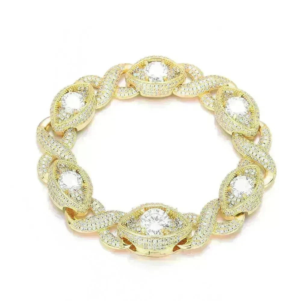Men's Fashion Hip Hop Zircon Bracelet Cuban Link Chain - EX-STOCK CANADA