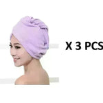 Women's Microfiber Hair Dryer Cap Absorbent Hair Towel. - EX-STOCK CANADA