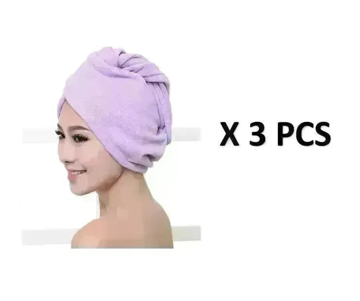 Women's Microfiber Hair Dryer Cap Absorbent Hair Towel. - EX-STOCK CANADA