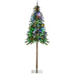 6' Artificial Christmas Tree With Warm White Or Colourful LED Lights, Pencil Shape, Steel Base EX-STOCK Canada 