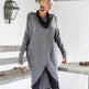 New Fashion Autumn Winter Front Split Sweater Tunic Top Women - EX-STOCK Canada