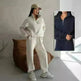 Y2K Winter Jogging Women Two Piece Set Female Zipper Coat Casual Pants Tracksuit Autumn Jacket Fashion Contrast Sport Wear Set - EX-STOCK CANADA