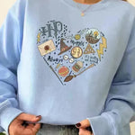 Digital Printing Sweater Hipster Round Neck Pullover Long Sleeve Sweater Women - EX-STOCK CANADA