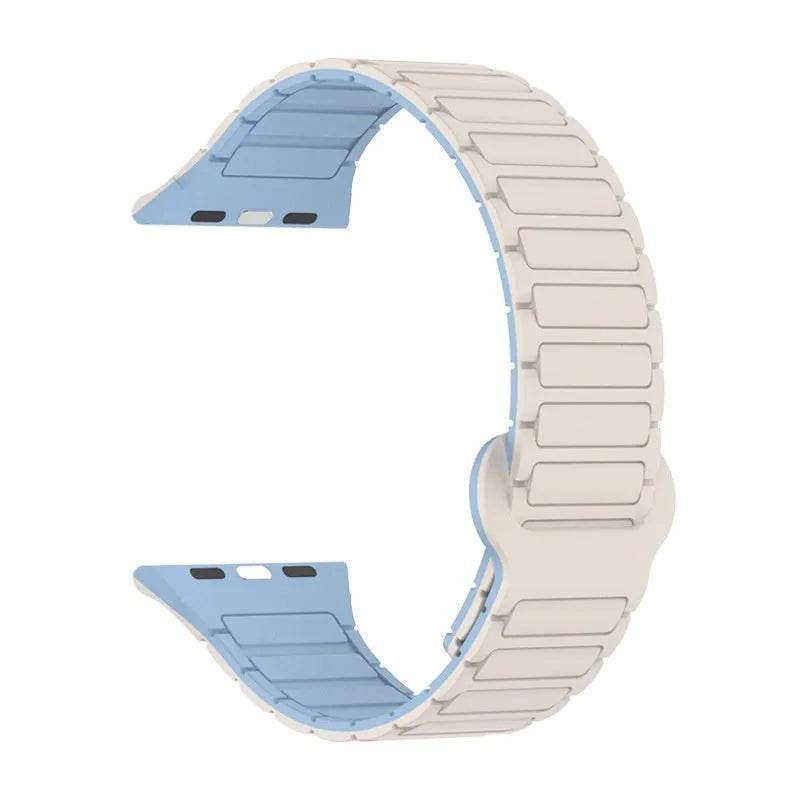 Iwatch Three-plant Silicone Two-color Watch Strap - EX-STOCK Canada