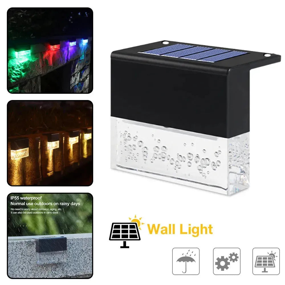 Waterproof New RGB LED Solar Light Step Fence Light - EX-STOCK CANADA