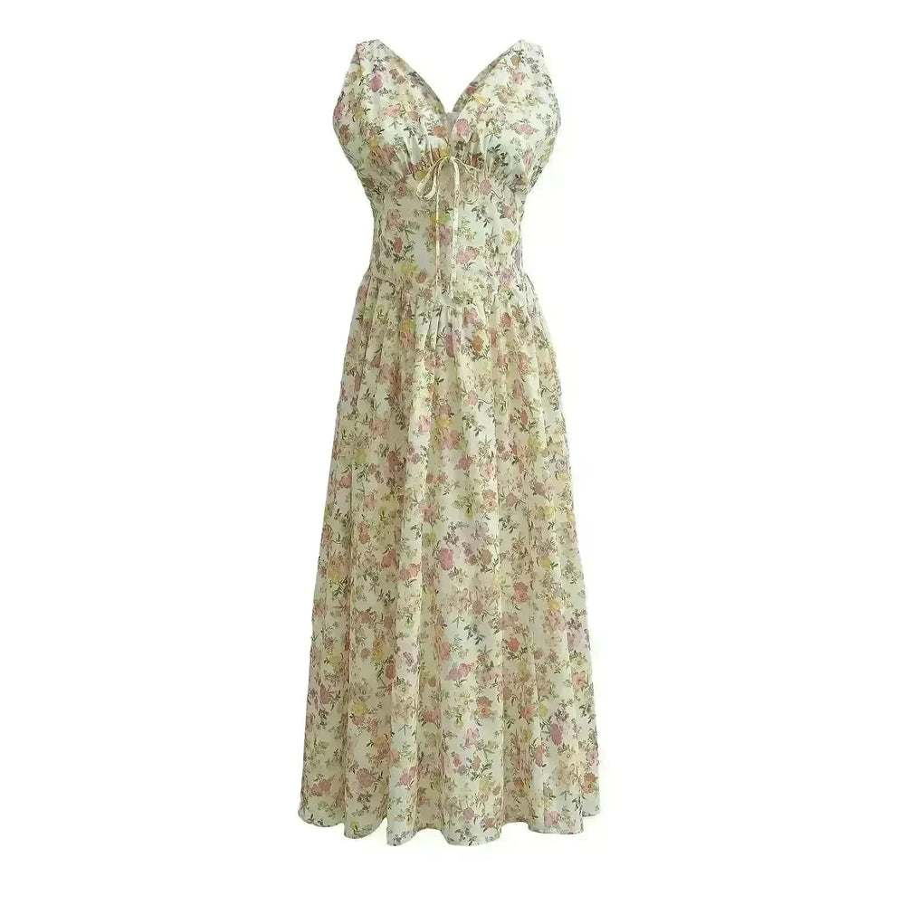 Women's Summer French Seaside Vacation Waist-tight Temperament Midi Skater Dress - EX-STOCK CANADA