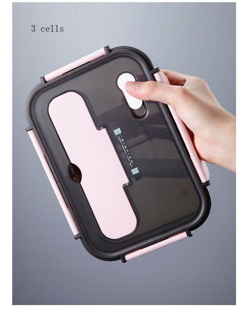 Portable Kids Bento Plastic Lunch Box with Cutleries - EX-STOCK Canada