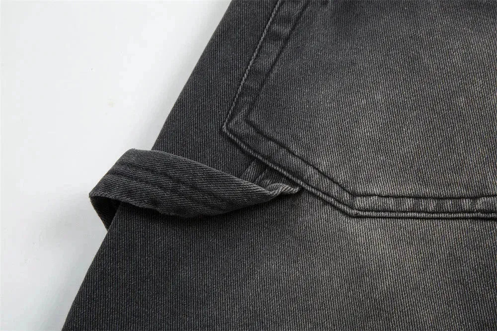 Punk Beggar Ripped Denim Straight-leg Trousers Men Jeans - EX-STOCK CANADA