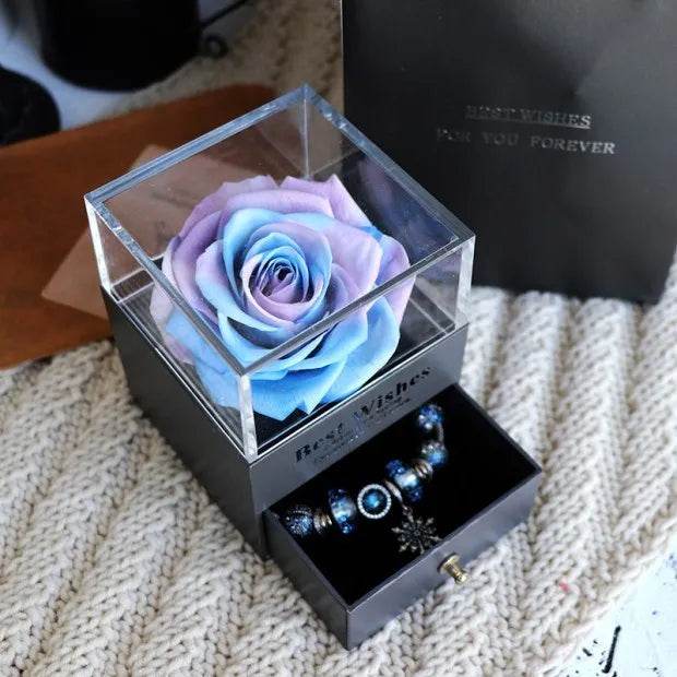 Eternal Flower Rose Jewelry Box for Birthday Presents Valentines Day Wedding Gift Box - EX-STOCK Canada