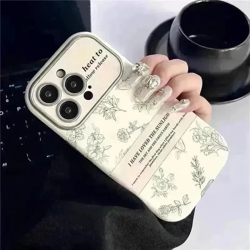 Women Feminine Floral Printed Silicone iphone case - EX-STOCK CANADA