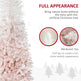 6ft Pencil Artificial Christmas Tree With Pine Realistic Branches, Auto Open, Pink And White EX-STOCK Canada 