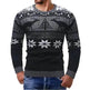 Christmas fawn deer Knit Cashmere sweater for men - EX-STOCK Canada