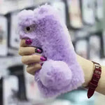 Cute Creative Rabbit Plush warm phone case women - EX-STOCK CANADA