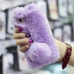 Cute Creative Rabbit Plush warm phone case women - EX-STOCK CANADA