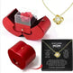 Fashion Jewelry Box Red Apple Christmas Gift Necklace Eternal Rose For Girl Mother's Day Valentine's Day Gifts With Artificial Flower Rose Flower Jewelry Box - EX-STOCK CANADA