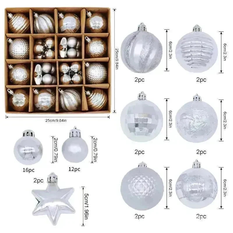 Christmas Decoration 6cm Electroplating Plastic Ball - EX-STOCK CANADA
