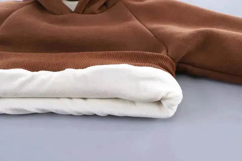 Boys' Suit Autumn Fashionable Fleece-lined Three-piece Set Baby Winter Fashionable Clothing - EX-STOCK Canada