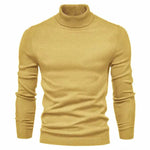 Men's Plain Slim Pullover Polo Sweatshirt Turtleneck Sweater Winter Casual Tops Men - EX-STOCK Canada