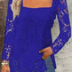 Fashionable Evening Top for Women Square Neck Long Sleeve Lace top Long Top for Women - EX-STOCK CANADA