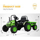 2026 6v Tractor Powered Ride-On Car Remote Control with Detachable Wagon 