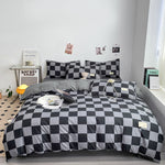 Solid Color Double Stitching Washed Cotton Duvet Cover Bedding EX-STOCK Canada 