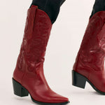 Artificial PU European And Beautiful Leather Sleeve Martin Boots