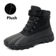 Winter Fleece Lace-up Snow Boots For Men Women Waterproof And Anti-slip Outdoor Work Boot Fashion Warm Mid-tube Cotton Shoes Men - EX-STOCK Canada
