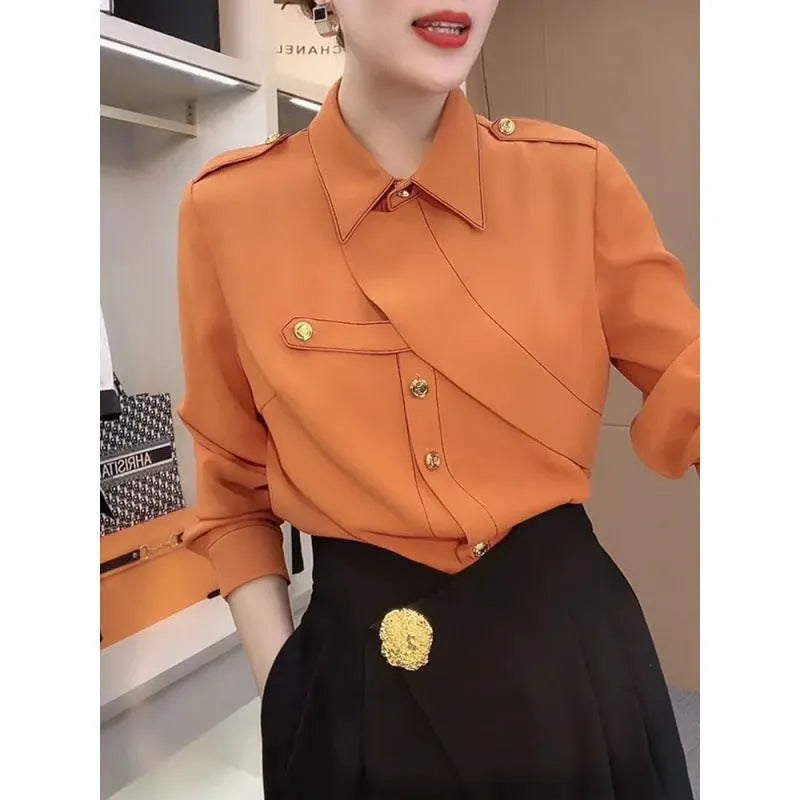 Luxury Professional Business Cooperate Office blouse shirt  for women - EX-STOCK CANADA