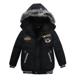 Small Medium-Sized Boys Cotton-Padded Fur Hoodie Winter Jackets for kids - EX-STOCK Canada