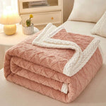 Blanket Double Thickened Warm Coral Fleece Sofa Winter Blanket - EX-STOCK Canada