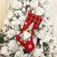 Plaid Three-dimensional Couple Faceless Doll Christmas Stockings Christmas Eve Gift Bag Candy Bag - EX-STOCK CANADA