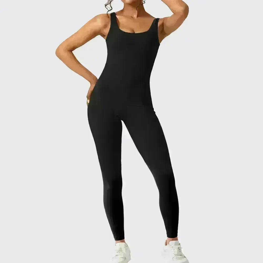Women Sleeveless Flare Long Pant Yoga Fitness Jumpsuits - EX-STOCK CANADA