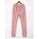 Women Coral Fleece Socks Leggings Winter Warm Sleepwear Ankles Knees Guard Women Home Pants Thick Pajamas Pant - EX-STOCK CANADA
