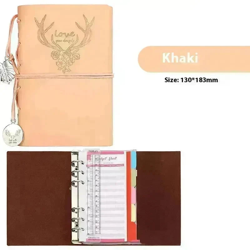 Notebook A6 Leather Loose-leaf Tally Book Note Pad  Memo Note Book - EX-STOCK CANADA