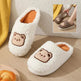 Cute Cartoon Bear Slippers For Couples Winter Warm Non-slip Floor Bedroom Slipper Home Men And Women House Shoes - EX-STOCK Canada