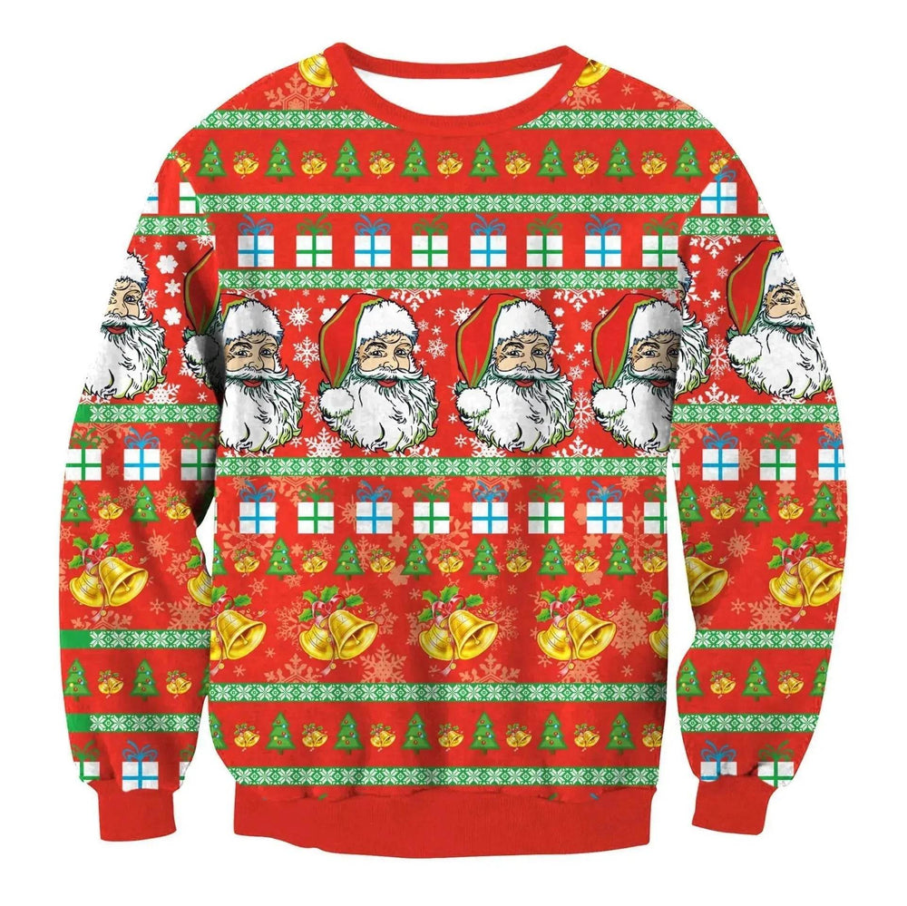 Autumn Winter Fashion Ugly Christmas Sweater Santa Elf Funny Pullover Womens Mens Print Sweaters Tops Clothing - EX-STOCK Canada