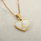 26 Letter Heart-shaped Necklace White Shell Love Clavicle Chain Fashion Personalized Necklace For Women Jewelry Valentine's Day - EX-STOCK CANADA