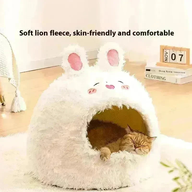 Closed Warm Plush Pet Cat Nest - EX-STOCK CANADA