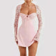 Women Fashion Corset Lace Long Sleeve Dress Charming Y2K Backless Lace up  Short  Mini Dress Low Back Mini Dress for Cocktail Evening Party Events. - EX-STOCK CANADA