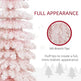 6ft Snow-Flocked Artificial Christmas Tree, Slim Pencil Xmas Tree With 395 Realistic Branches, Metal Base EX-STOCK Canada 