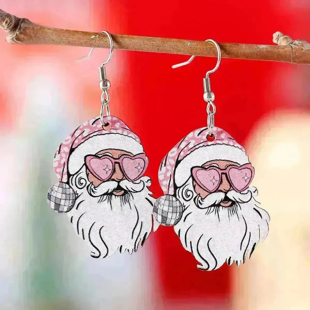 Funny Santa Claus Earrings Christmas Pendant Earrings Gift - EX-STOCK CANADA
