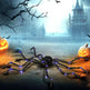 HOMCOM 3.25 Outdoor Halloween Decoration, Light-up Oversized Spider Halloween Prop With Light Up Bendable Legs - EX-STOCK Canada