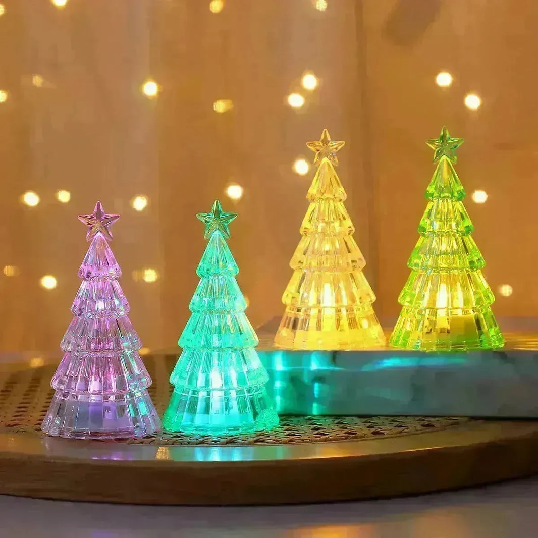Christmas Lawn Decoration Light-emitting Christmas Tree Crystal Small Night Lamp - EX-STOCK CANADA