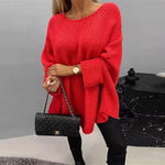 Oversized Fashion Knitted Fleece Pullover Sweater tops for Fall Winter - EX-STOCK Canada