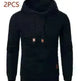 Men's Jacquard Sweatshirt Long-sleeved Hoodie Warm Color  Sports Pullover Top - EX-STOCK CANADA