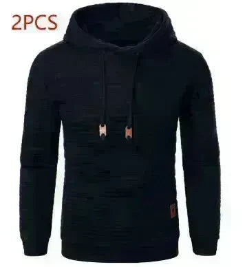 Men's Jacquard Sweatshirt Long-sleeved Hoodie Warm Color  Sports Pullover Top - EX-STOCK CANADA