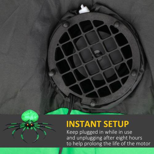 HOMCOM 6 Halloween Inflatable Outdoor Decoration Spider, Blow Up LED Yard Decor For Garden, Lawn, Party, Holiday, Waterproof - EX-STOCK Canada